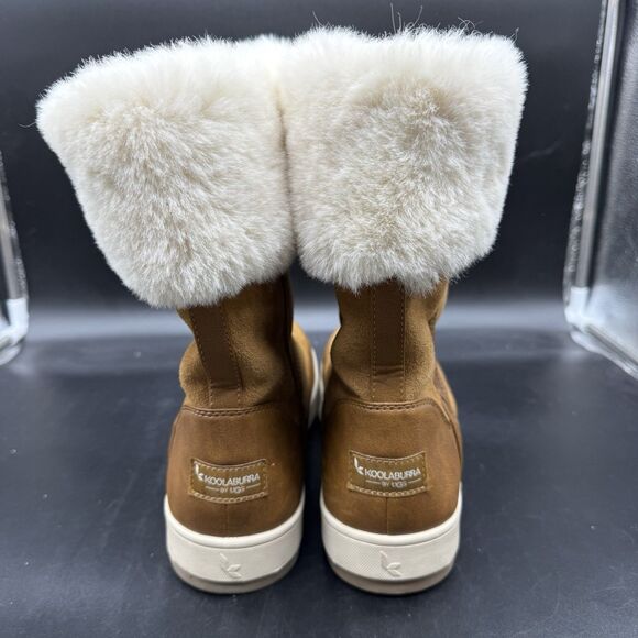 Koolaburra by UGG Tynlee Suede Faux Fur Boots Womens size 9 Chestnut 1105889 - Picture 4 of 8